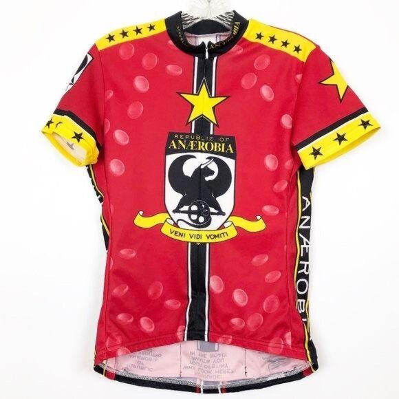 Voler Women's Cycling Jersey Sz Small Republic Anaerobia Red Yellow - Picture 1 of 5